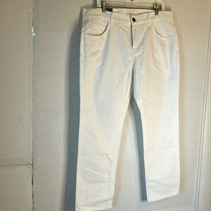 NWT Soft Surroundings Lower Rise White Triple S Business Casual Jean.  Size 14P